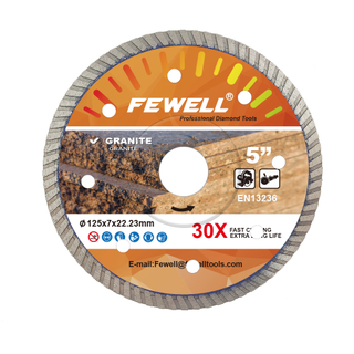 Горячий пресс 5 дюймов 125*1,3*7*22,23 мм спеченный алмаз турбо алмазный диск со стальной пластиной для резки керамической плитки