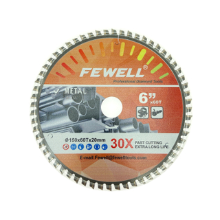 6-дюймовый 150 * 1,9 * 60T * 20 мм экспорт дисковой пилы tct для резки металла