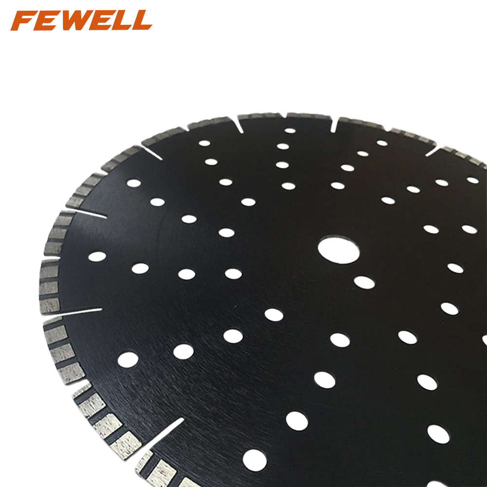 Лазерная сварка 14 дюймов 350 * 40 * 3,2 / 2,2 * 10 * 24 * 20 мм с охлаждающими отверстиями алмазный сегментированный турбопильный диск для резки бетона
