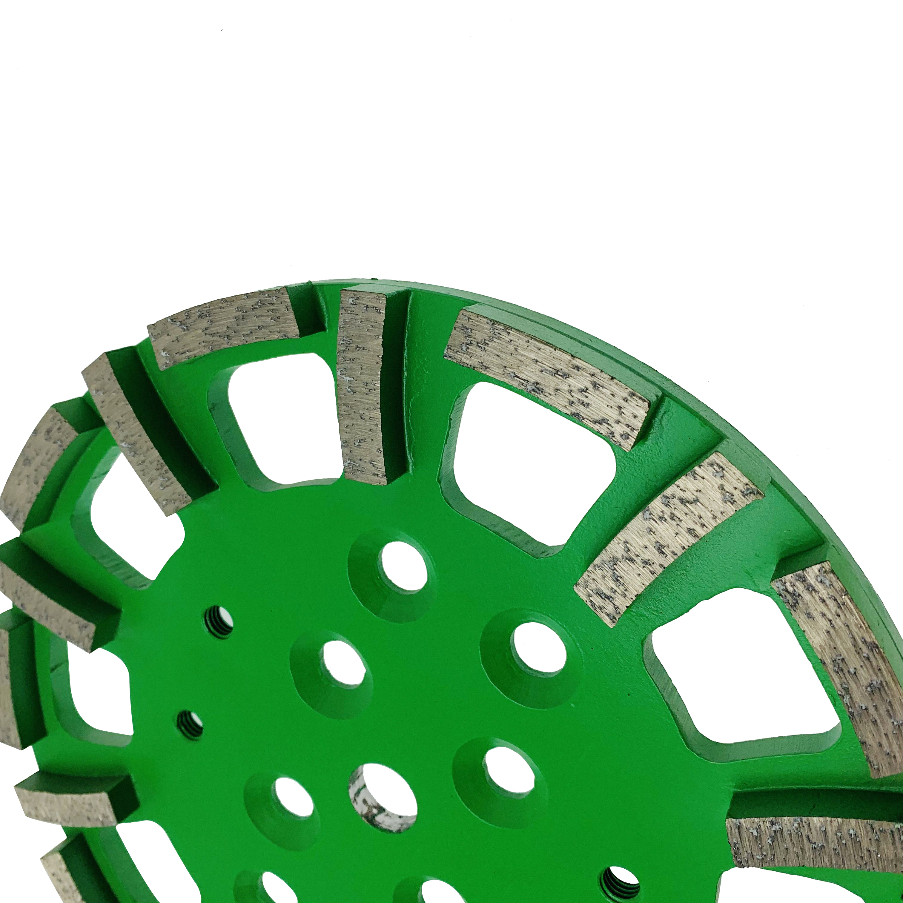 Паяный 10-дюймовый шлифовальный круг с зеленым алмазным диском премиум-класса 250 мм для среднего бетонного пола