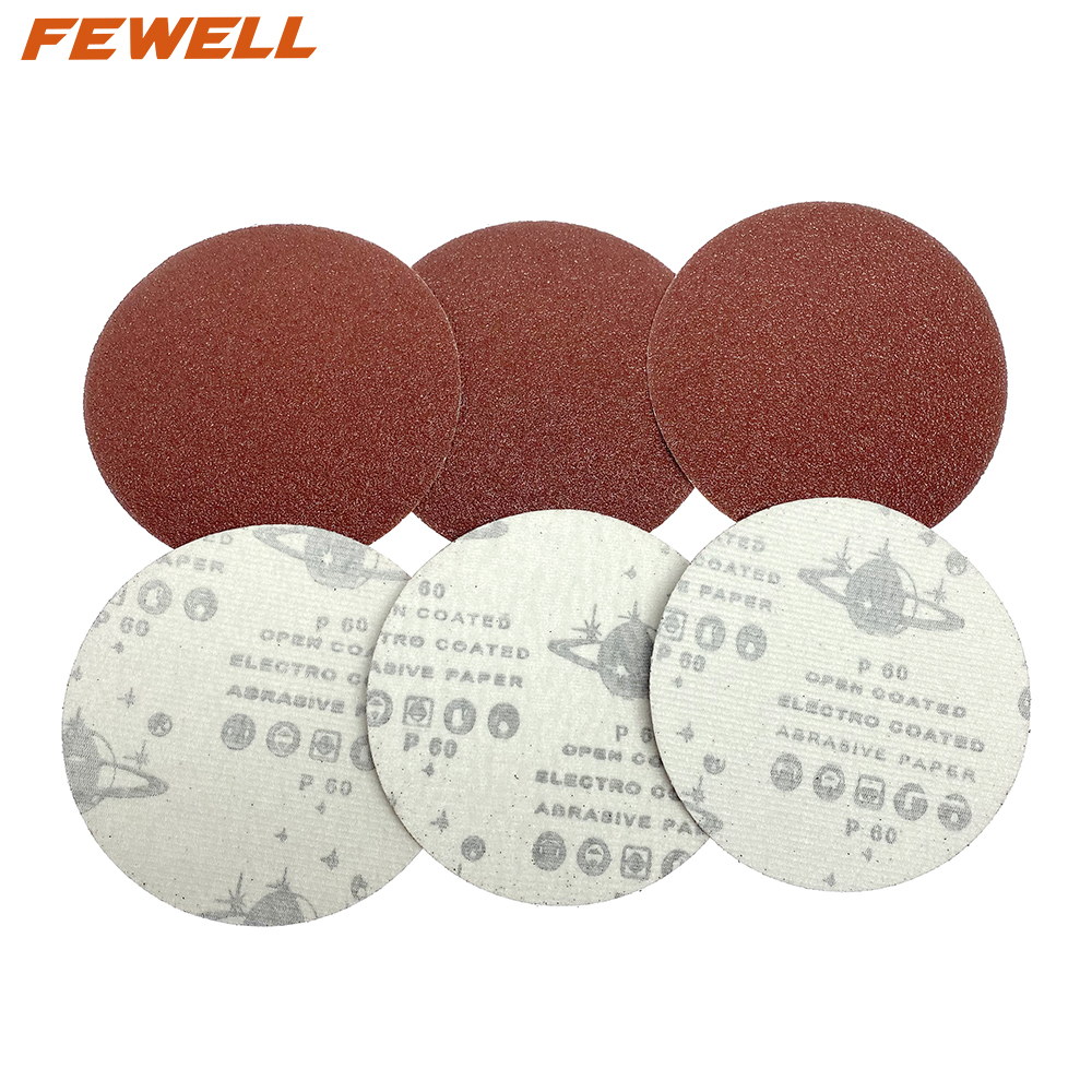 125 мм 5 дюймов красный шлифовальный диск зернистостью 60 Абразивная наждачная бумага для полировки и шлифовки дерева из нержавеющей стали