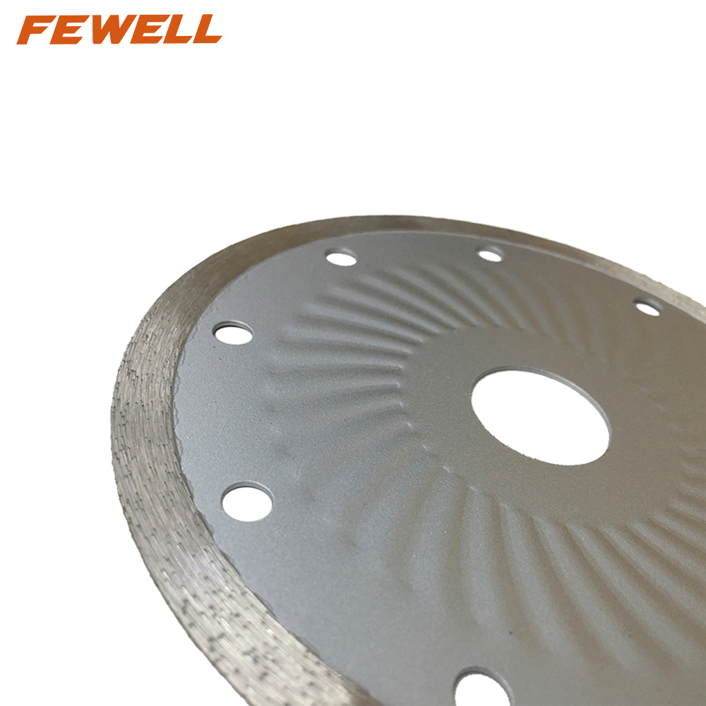 Горячий пресс 5 дюймов 125*1,2*7*22,23 мм алмазный пильный диск для мокрой резки плитки с волновой турбо стальной пластиной