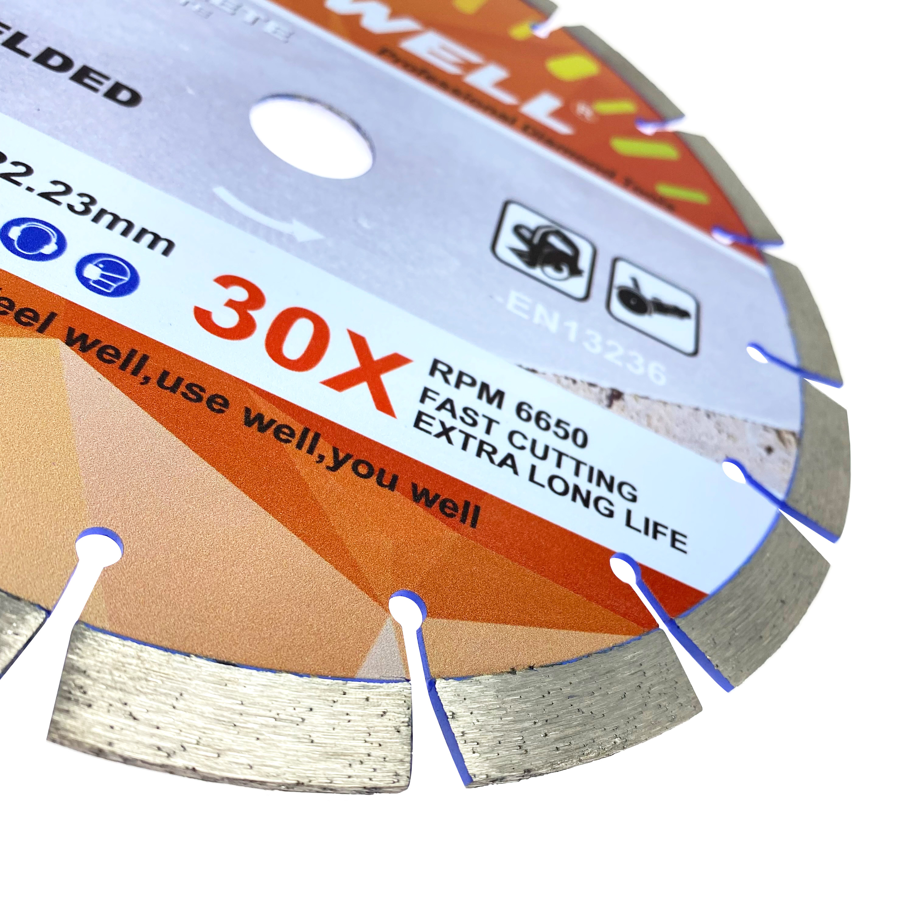 Лазерная сварка 9 дюймов 230*2,6*12*22,23 мм сегментный дисковый алмазный пильный диск для машинной резки бетонной дороги