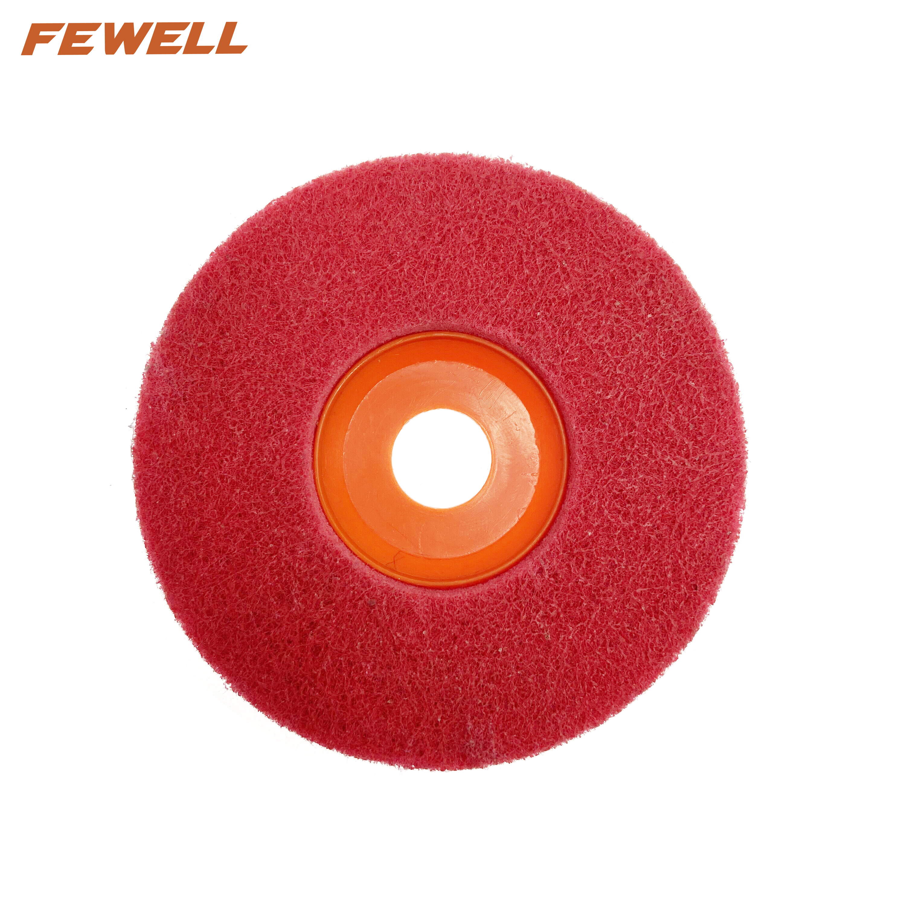 Высококачественный 125*22 мм 5-дюймовый красный нейлоновый абразивный полировальный круг из нетканого волокна, полировальный круг для полировки нержавеющей стали