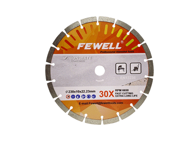 Горячий продукт холодный пресс 9inch 230 * 10 * 22.23 мм сегментированные алмазные пилы для резки бетон бету
