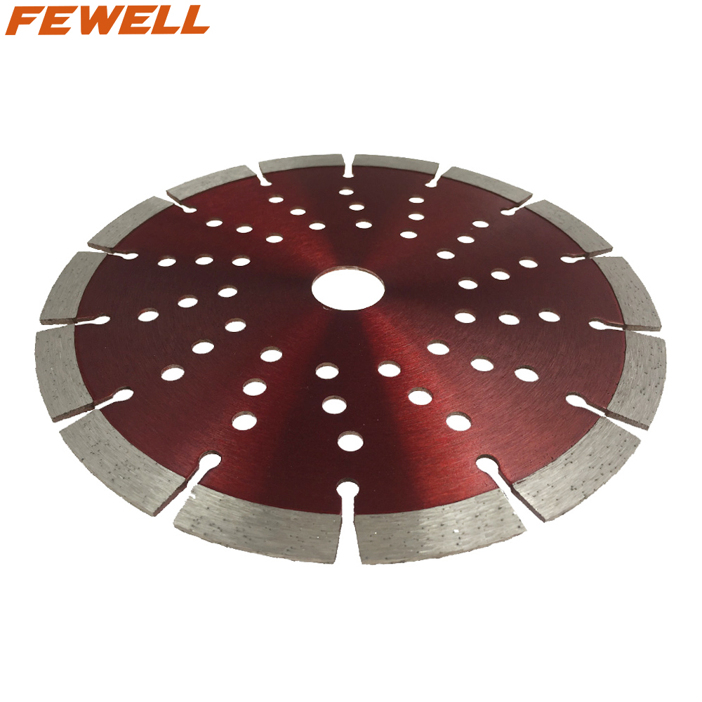 Холодный пресс 180 * 3,0 * 12 * 25,4 мм 7-дюймовый спеченный сегментированный турбо-алмазный дисковый диск с охлаждающими отверстиями для резки бетонного бетона