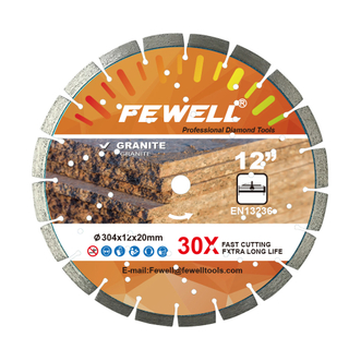 Лазерная сварка 12 дюймов 304*40*3,0*12*20*20 мм алмазный пильный диск с охлаждающими отверстиями для резки гранита