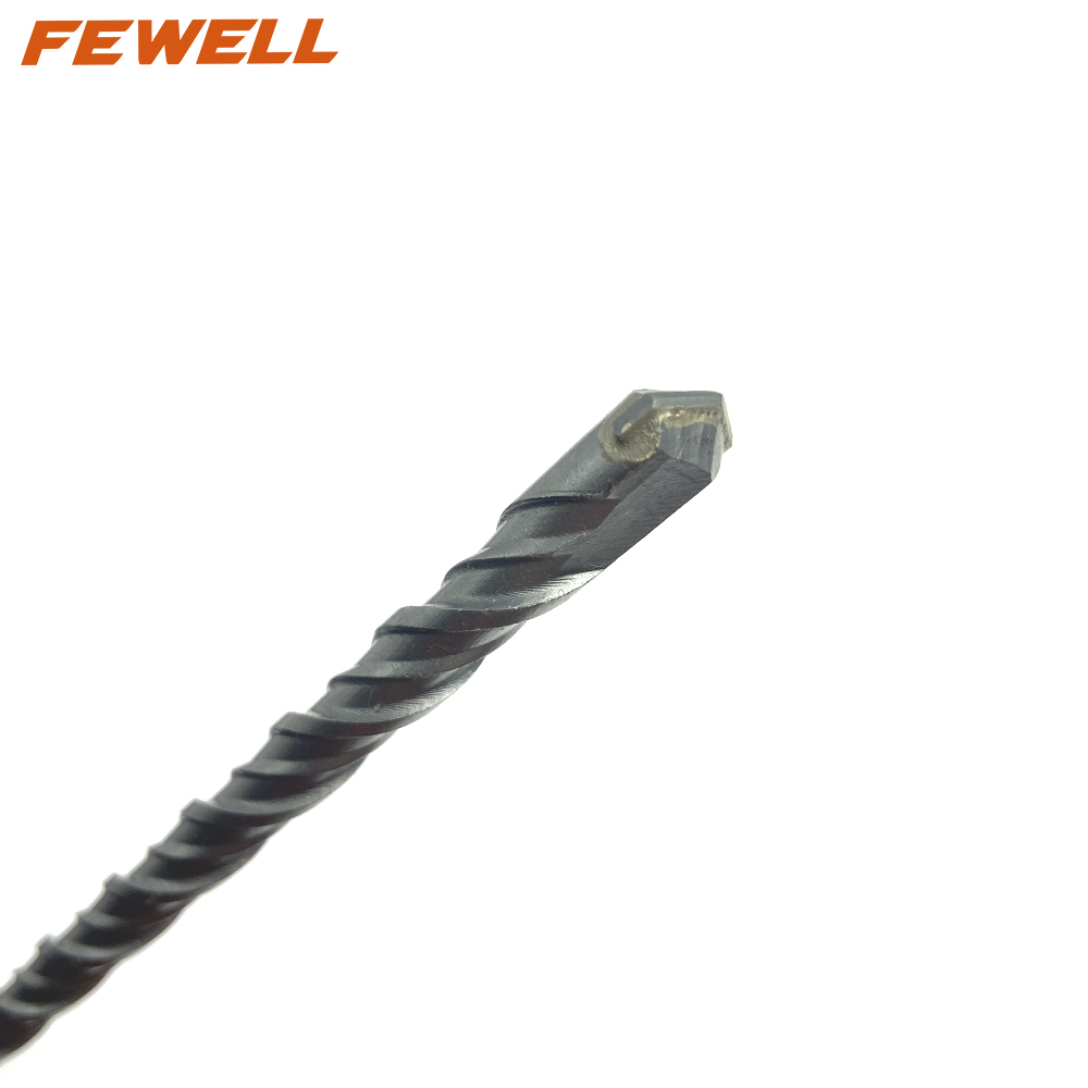Профессиональный SDS Plus Carbide Single Flat Tip 12*600 мм Двойная флейта Электрический молоток Сверло для бетонной стены Кирпичная кладка Гранит