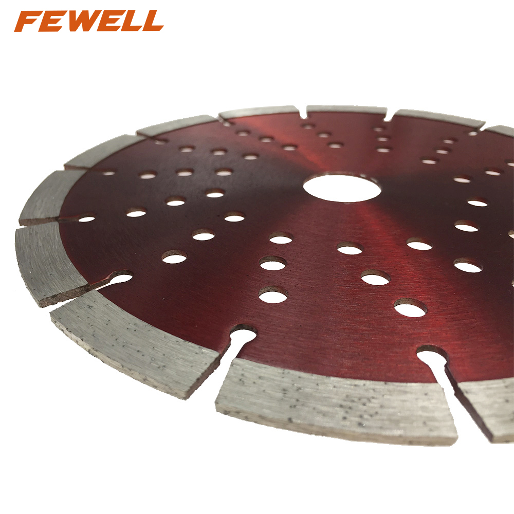 Холодный пресс 180 * 3,0 * 12 * 25,4 мм 7-дюймовый спеченный сегментированный турбо-алмазный дисковый диск с охлаждающими отверстиями для резки бетонного бетона