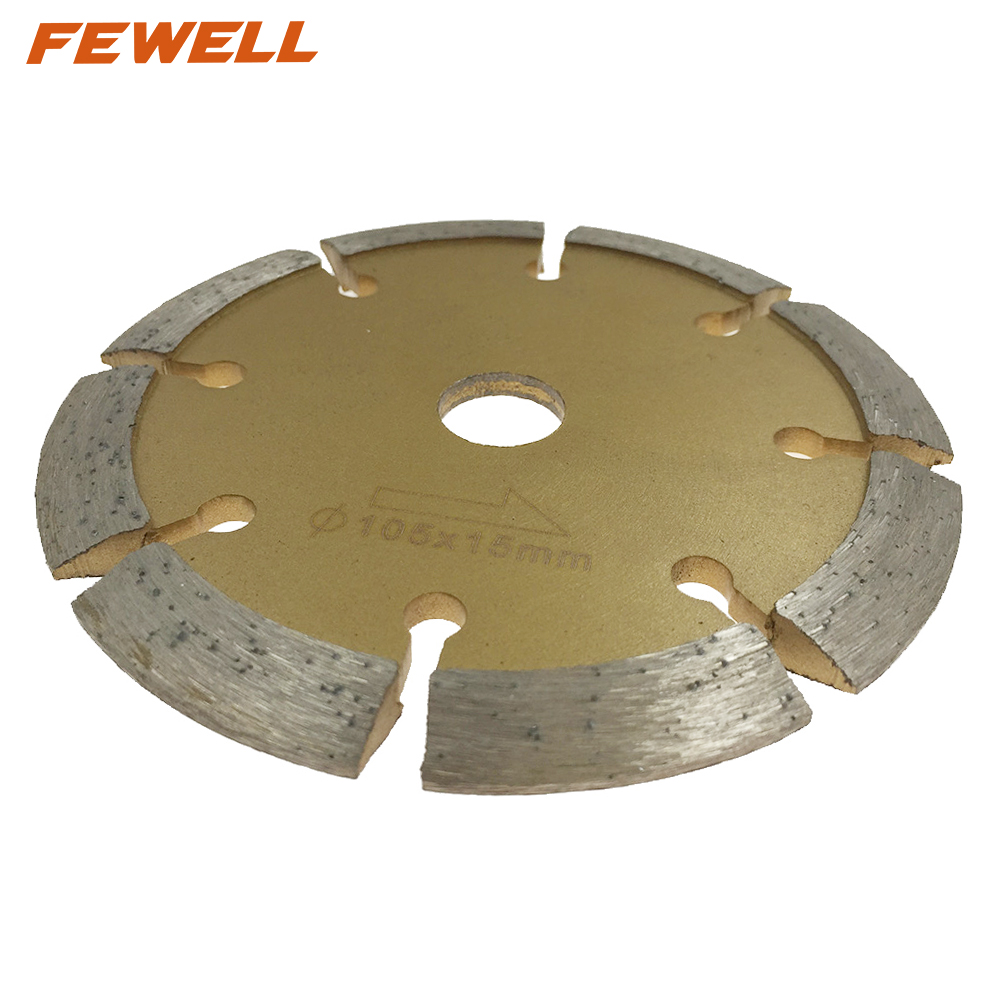 Холодный пресс 4-дюймовый спеченный 105 * 6,35 * 10 * 15 мм алмазный дисковый диск с V-образным пазом для резки бетонного бетонного пола