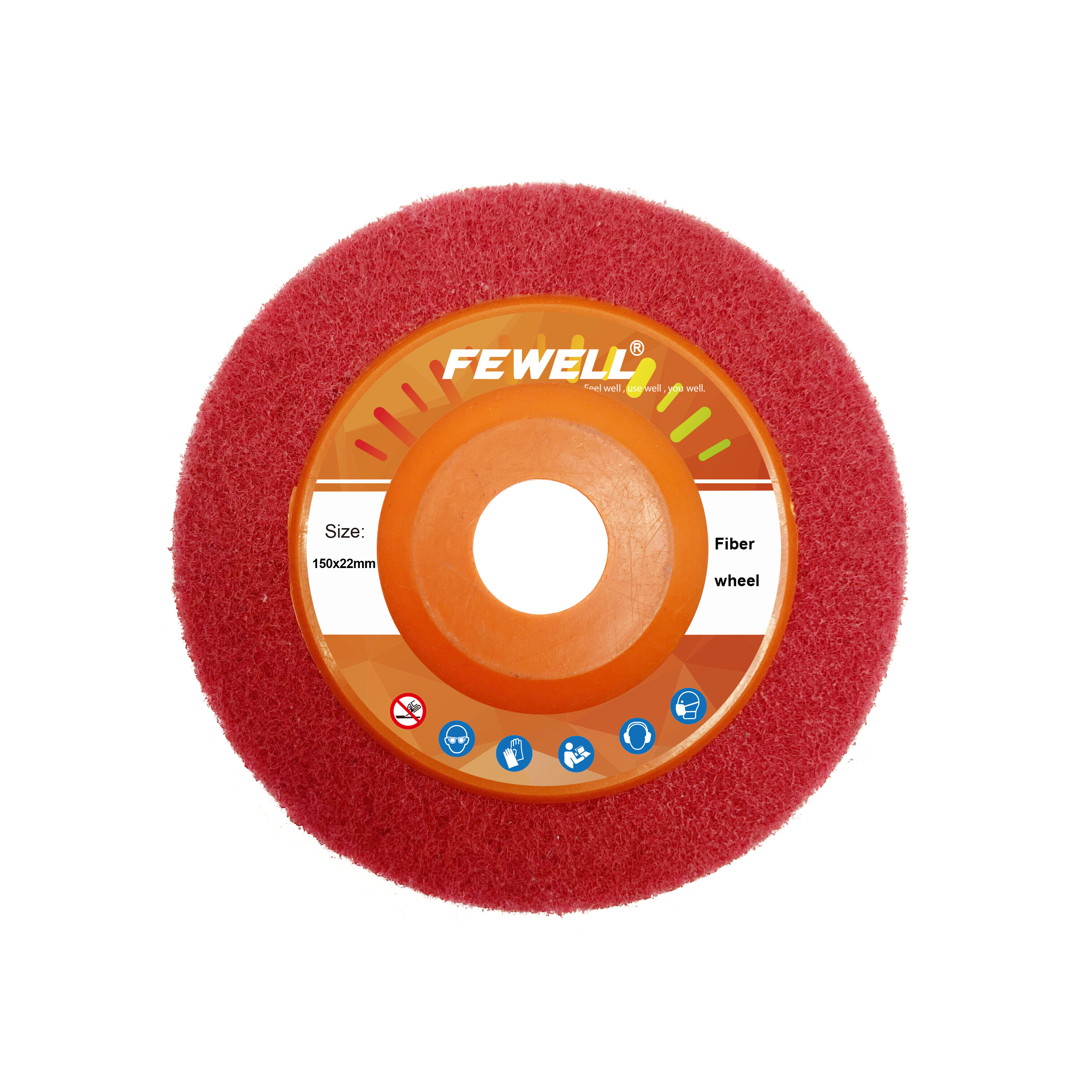 Высококачественный 125*22 мм 5-дюймовый красный нейлоновый абразивный полировальный круг из нетканого волокна, полировальный круг для полировки нержавеющей стали