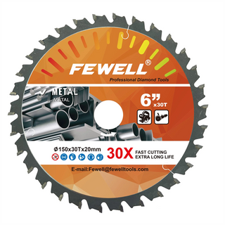 6inch 150 * 30T * 20 мм Экспорт циркулярного пилы TCT для резки металла