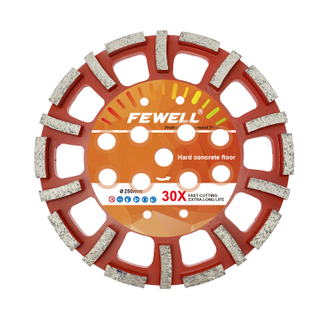 Паяный 10-дюймовый диск премиум-класса с серебряной пайкой, 250 мм, шлифовальный диск с красным алмазом для твердого бетона