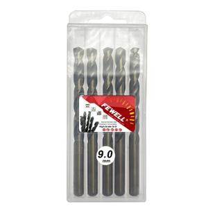 Спиральные сверла M35 с прямым хвостовиком из быстрорежущей стали 9 мм для сверления металла, нержавеющей стали и нержавеющей стали