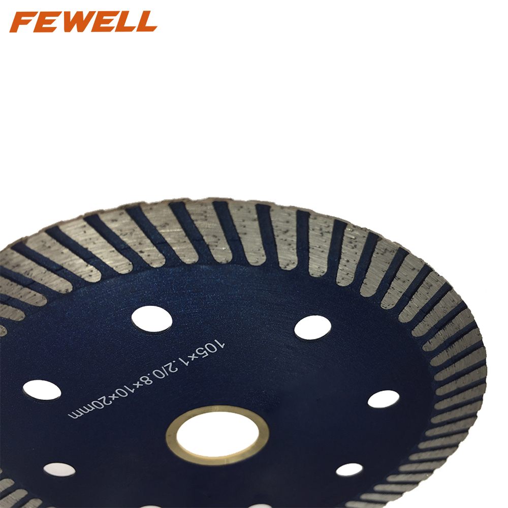 Высококачественный 105 * 1,2 * 10 * 20 мм горячий пресс 4-дюймовый турбо-алмазный пильный диск для резки плитки